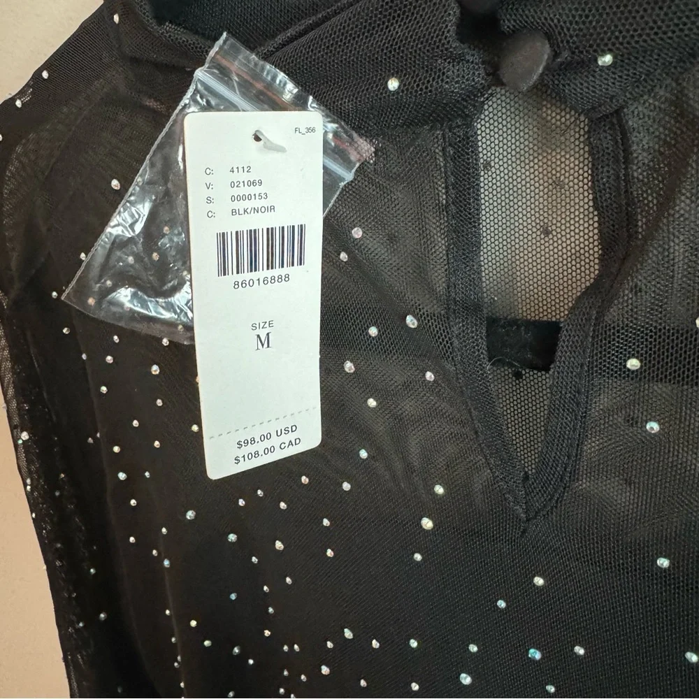 NWT Eva Franco Starlight Long-Sleeve Sheer‎ Tunic - Picture 9 of 10